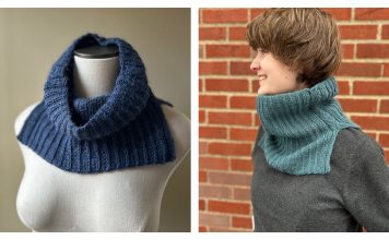 Winter Split Cowl Free Knitting Pattern