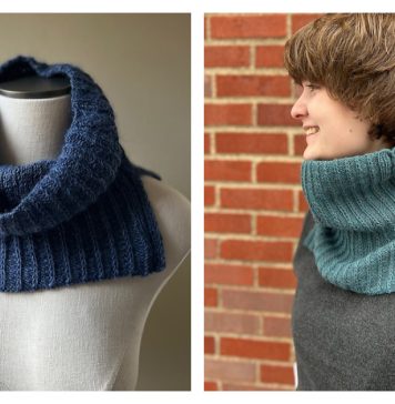 Winter Split Cowl Free Knitting Pattern