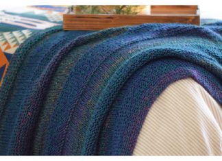 Alpine Tweed Boucle Blanket Free Knitting Pattern