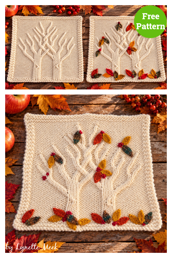 Autumn Orchard Free Knitting Pattern 