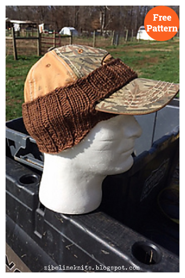 Baseball Cap Ear Warmer Thingy Free Knitting Pattern