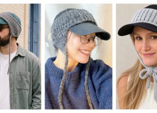 Baseball Cap Earwarmer Knitting Patterns