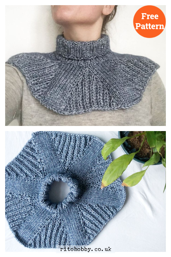 Brioche Neck Warmer Free Knitting Pattern