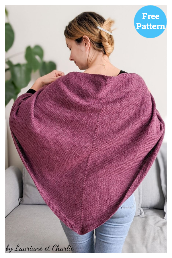 Burgundy Shawl Free Knitting Pattern