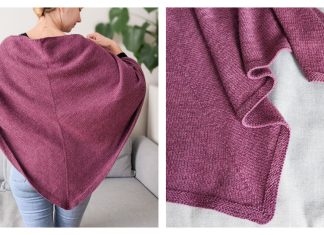 Burgundy Shawl Free Knitting Pattern