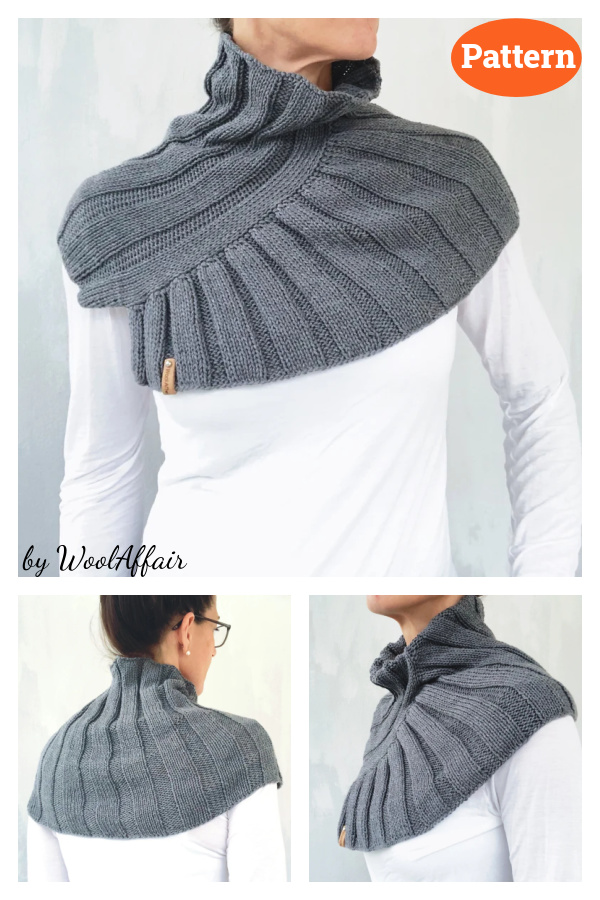 Collar Scarf Knitting Pattern