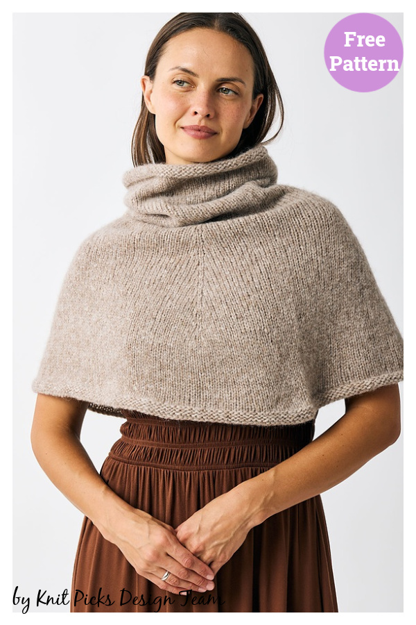 Cozy Halo Capelet Free Knitting Pattern