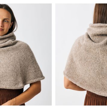 Cozy Halo Capelet Free Knitting Pattern