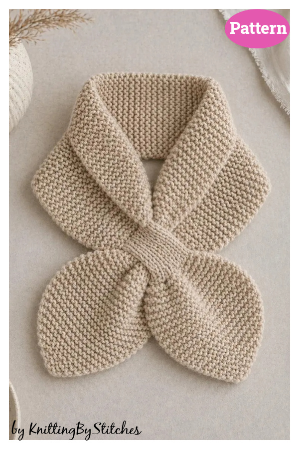 Easy Marple Keyhole Scarf Knitting Pattern