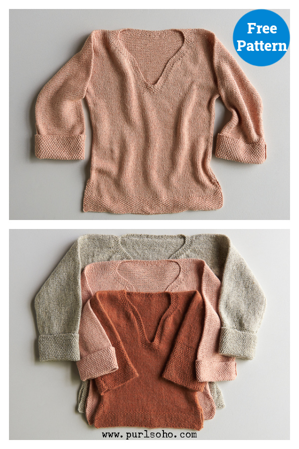 Easy Pullover for Kids Free Knitting Pattern