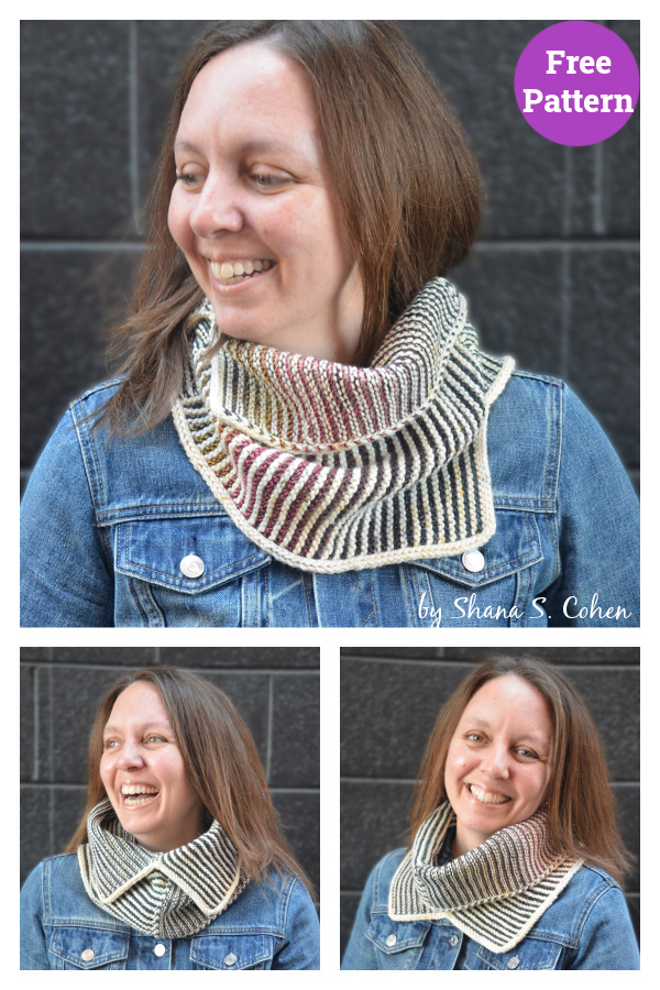 Exact Opposite Cowl Free Knitting Pattern