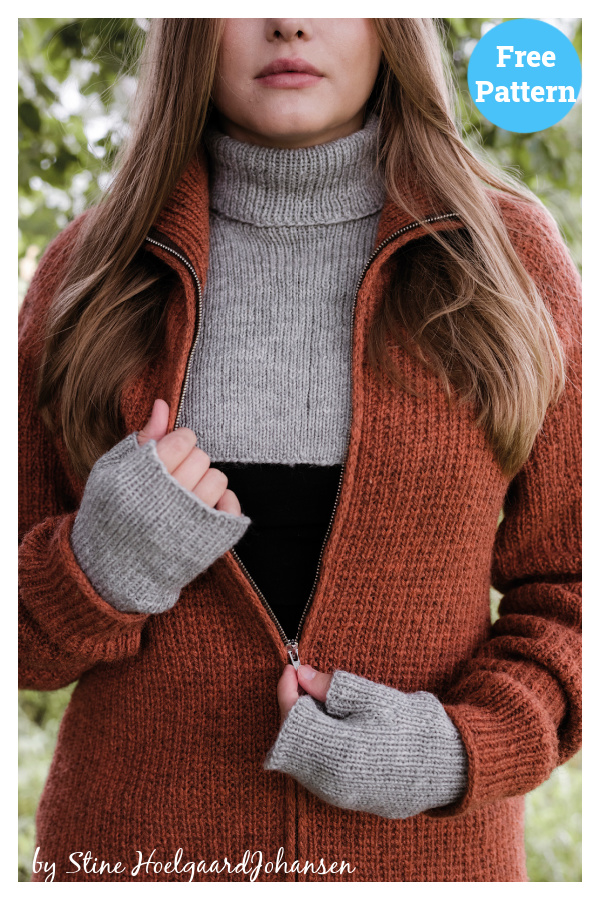 Florarna Faux Turtleneck Free Knitting Pattern
