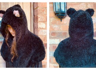 Hooded Cat Cape Free Knitting Pattern