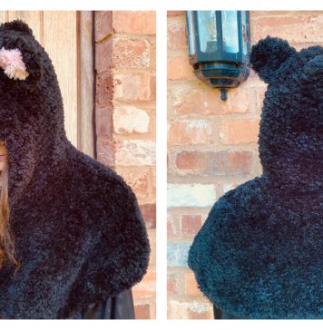 Hooded Cat Cape Free Knitting Pattern