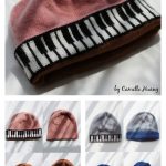 Keyboard Beanie Free Knitting Pattern