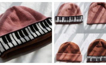Keyboard Beanie Free Knitting Pattern