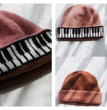 Keyboard Beanie Free Knitting Pattern