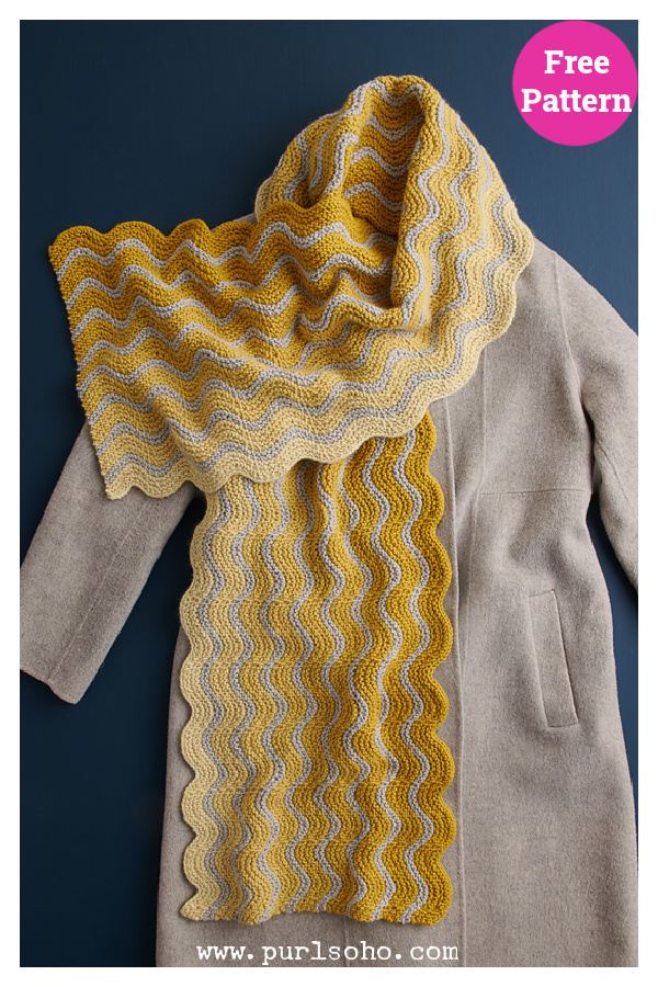 Meander Wrap Free Knitting Pattern