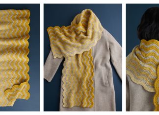 Meander Wrap Free Knitting Pattern