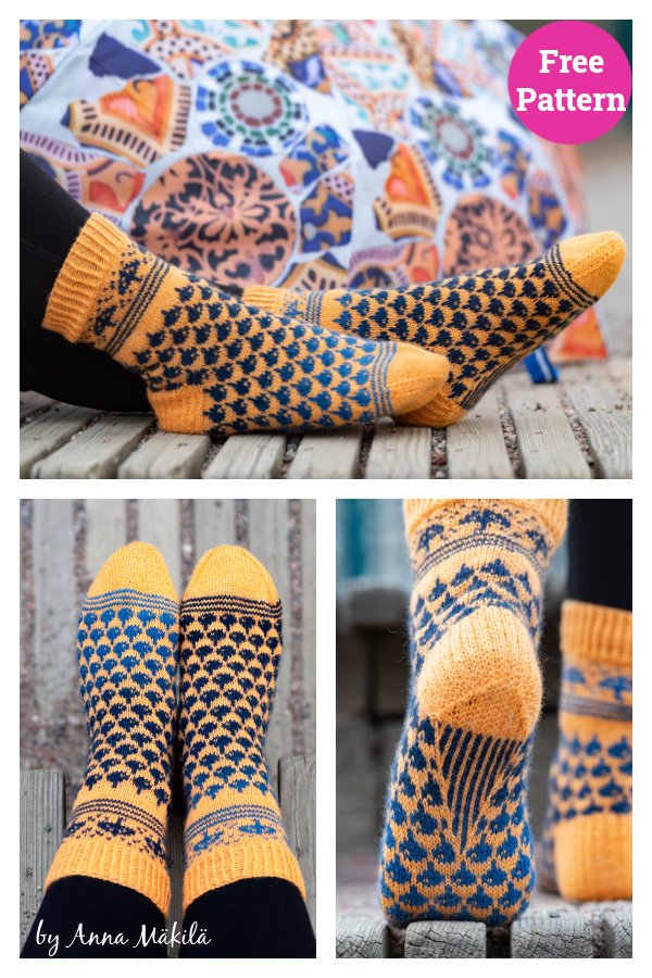 Rain Rain Go Away Socks Free Knitting Pattern