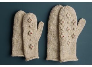 Snowberry Mittens Free Knitting Pattern