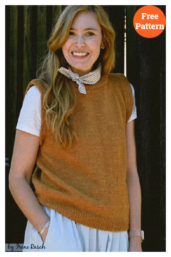 Tenna Rustic Vest Free Knitting Pattern