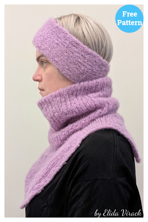 The Cozy Collar Free Knitting Pattern