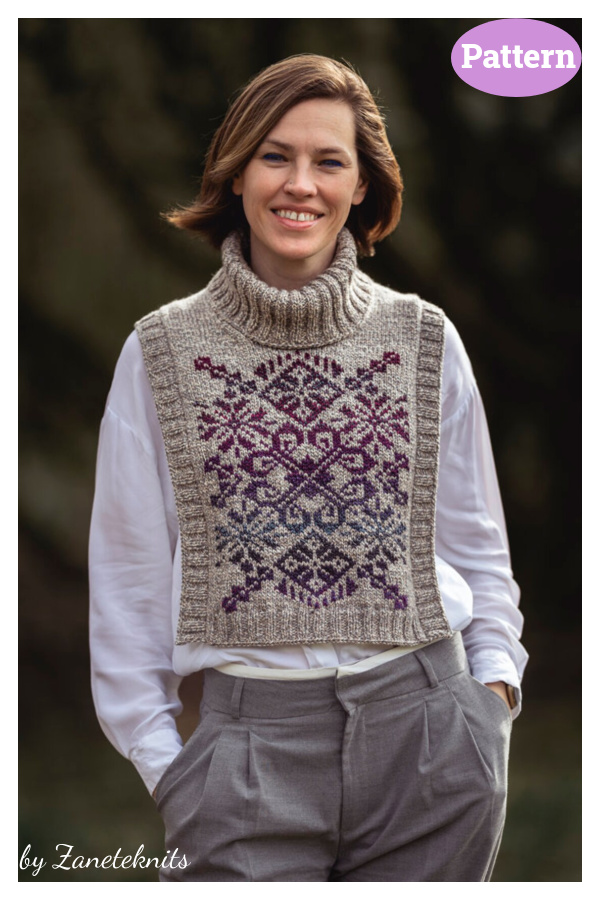 Turtleneck Collar Knitting Pattern